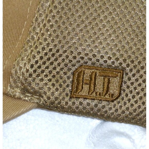 Highland Tactical Tan Mesh Back Cap With Embroidered American Flag - Picture 5 of 8